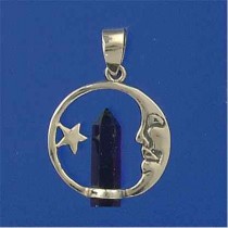 SPC AMETHYST MAN IN MOON PENDANT       -