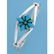 SPC TQ FLOWER D SECT.WIRE CUFF BANGLE  =