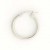 GWT 20x2mm WHITE PLAIN CREOLE HOOPS