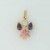 GWT PINK/MAUVE CZ ANGEL PENDANT