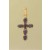 GWT 24x17mm 6 STONE AMETHYST CROSS