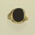 GWT 14X12mm ONYX OVAL PLAIN RING