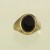 GWT 12X10mm ONYX OVAL LINED RING