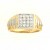 GWT CHAINLINK DES.SQUARE TOP CZ RING