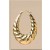 GPC LGE RIBBED CREOLE EARRING