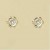 GPC 9mm CZ SET FLOWER STUDS