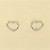 GPC  8mm WHITE GOLD TIF HEART STUDS    =