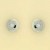 GPC 3mm CZ SET 9mm WHITE BUTTON STUD