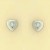 GPC 3mm CZ SET 7mm WHITE HEART STUDS