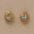 GPC OVAL BLUE TOPAZ FANCY STUDS        -