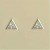 GPC WHITE GOLD CAST TRIANGLE CZ STUDS
