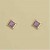 GPC 6mm SQUARE RUB SET AMETHYST STUDS