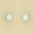 GPC 7x5mm RECT.CZ WHITE GOLD STUDS