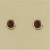 GPC 6mm ROUND GARNET STUDS