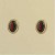 GPC 8x6mm OVAL GARNET STUDS