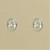 GPC 8x6mm WHITE GOLD CZ OVAL RUBSET STUD