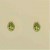 GPC 6x4mm OVAL PERIDOT RUB SET STUDS   =