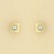 GPC 3mm CZ SET 6mm SQUARE POLISHED STUD=