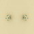 GPC 6 STONE BLUE TOPAZ SET FLOWER STUD