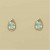 GPC TEARDROP BLUE TOPAZ RUBSET STUDS   =