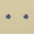 GPC 5mm ROUND TANZANITE BLUE CZ STUDS