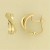 GPC POLISHED/LASER CUT HALF HOOP STUDS