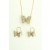 GPC BUTTERFLY EARRING/PEND.ON CHAIN SET=