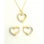 GPC TIF HEART EARRING/PEND.ON CHAIN SET=