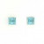 GPC SQUARE WHITE RUBSET STUDS- B.TOPAZ