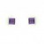 GPC SQUARE WHITE RUBSET STUDS-AMETHYST
