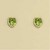 GPC PERIDOT HEART SHAPE RUB SET STUDS