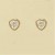 GPC CZ HEART RUB SET STUDS