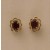 GPC 7x5mm OVAL GARNET FANCY STUDS
