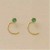 GPC 3mm EMERALD CLAW SET NOSE STUDS