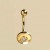 GPC 4mm CZ IN 10mm DISC BANANABELL     -