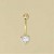 18ct CZ HEART BANANABELL