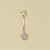 GPC 5mm PINK CZ RUBSET BANANABELL      =
