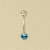 GPC 5mm LITE BLUE CZ RUBSET BANANABELL =