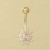 GPC PINK/WHITE CZ OVAL CLUSTER BANANA  =