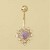 GPC PURPLE/WHITE CZ HEART CLUST BANANA =