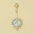 GPC LT BLUE/WHITE CZ HEART CLUST BANANA=