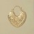 GPC 17mm HEART SHAPE PATTERN CREOLES