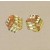 GPC 3 COLOUR RIBBED FOLDED KNOT STUDS