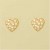 GPC CZ PAVE SET HEART STUDS