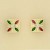 GPC 9mm SQ.MULTI-STONE SET MATT STUDS  =
