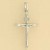 GPC WHITE 25x18mm HOLLOW CRUCIFIX SIZE =