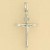 GPC WHITE 25x18mm HOLLOW CRUCIFIX SIZE =