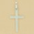 GPC WHITE 22x14mm PLAIN SOLID CROSS    =