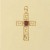 GPC 19x14mm GARNET FANCY CROSS