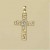 GPC 19x14mm BLUE TOPAZ FANCY CROSS